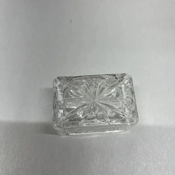 Bird Trinket Box Lidded Crystal Clear‎ Leaded 24% Collection Aviary Vintage - Picture 7 of 8